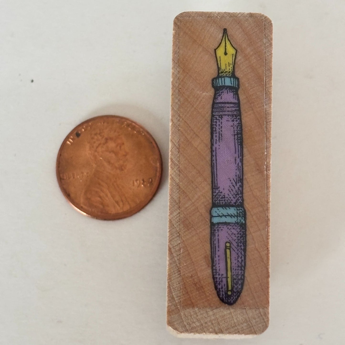 Fountain Pen Rubber Stamp Crafting Journaling Writer Writing Junk Journaling Scrapbooking Card Making
