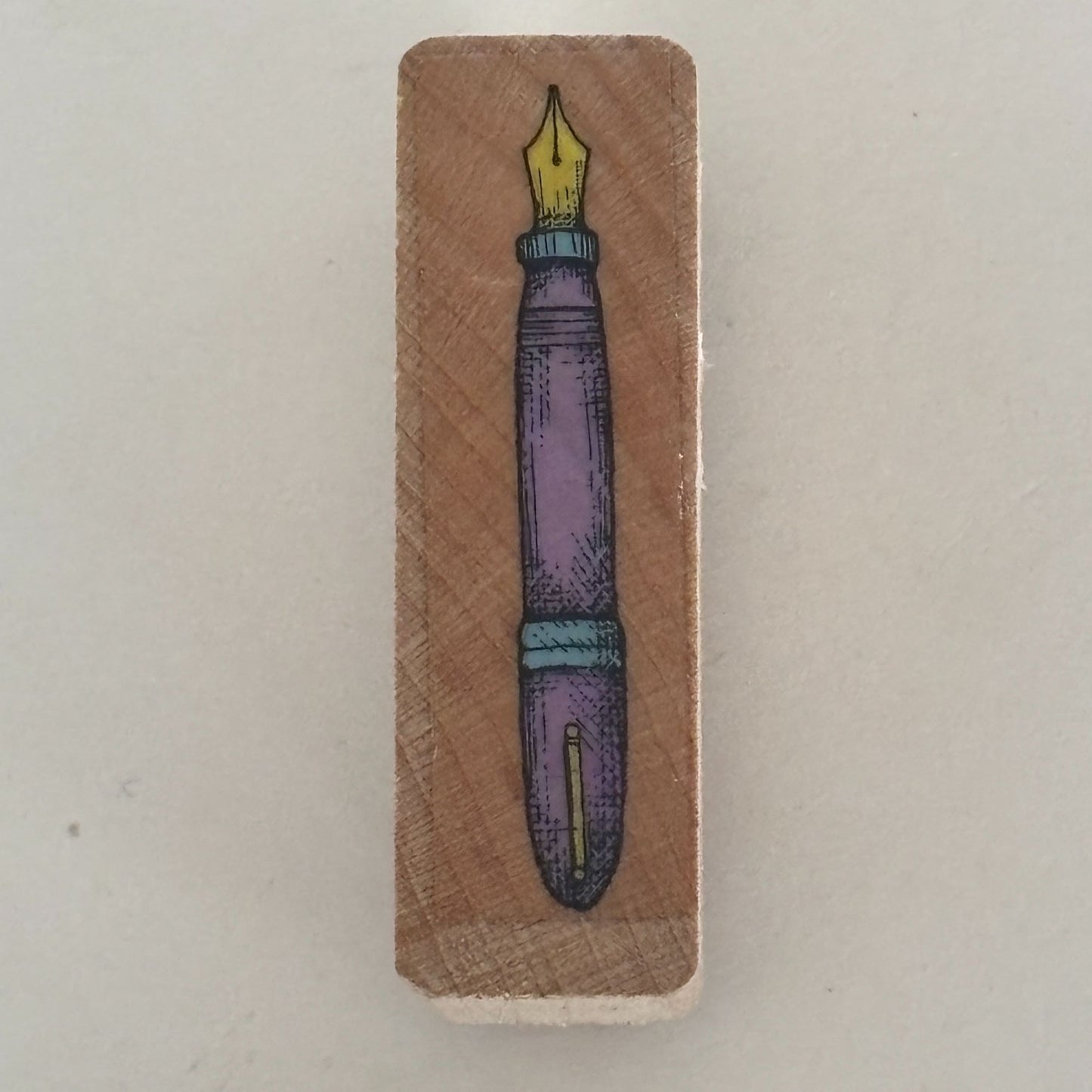 Fountain Pen Rubber Stamp Crafting Journaling Writer Writing Junk Journaling Scrapbooking Card Making
