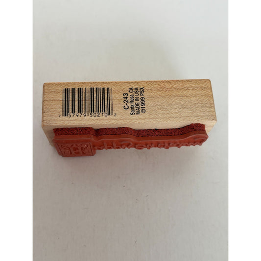 PSX Rubber Stamp Happy Birthday Greeting Card Cardmaking Words Sentiment Craft C-243