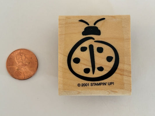 Stampin Up Rubber Stamp Ladybug Spring Garden Bug Scrapbooking Cardmaking Crafts