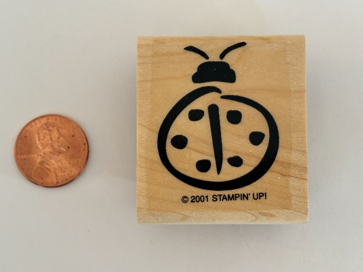 Stampin Up Rubber Stamp Ladybug Spring Garden Bug Scrapbooking Cardmaking Crafts