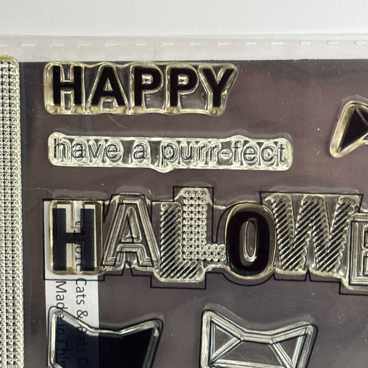 CTMH Acrylic Stamps and Dies MCM Atomic Cats Bats Halloween Cardmaking Pun C1683