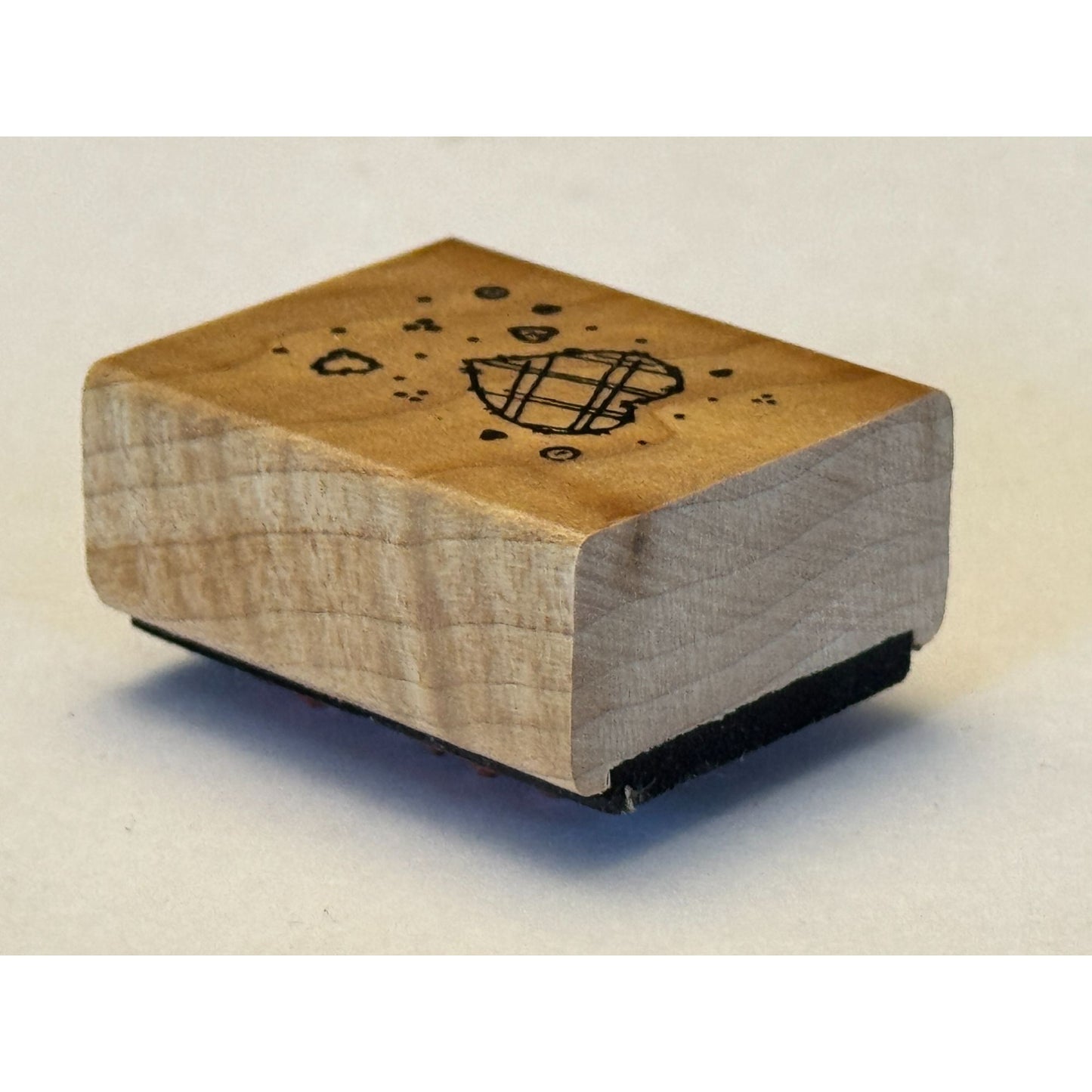 Hideaway Rubber Stamp Plaid Heart with Confetti Doodle Love Card Making Craft