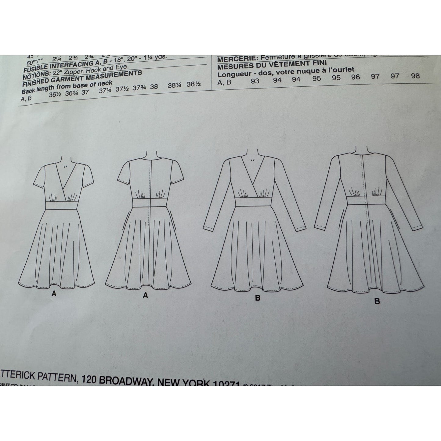 Butterick Sewing Pattern B6438 Summer Dress Easy See and Sew Sizes 6-22 Uncut