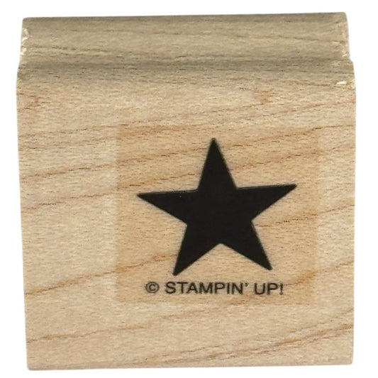Stampin Up Rubber Stamp Solid Star Night Sky Patriotic Card Making 5/8 inch