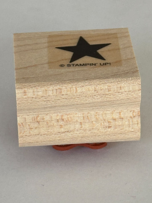 Stampin Up Rubber Stamp Solid Star Night Sky Patriotic Card Making 5/8 inch