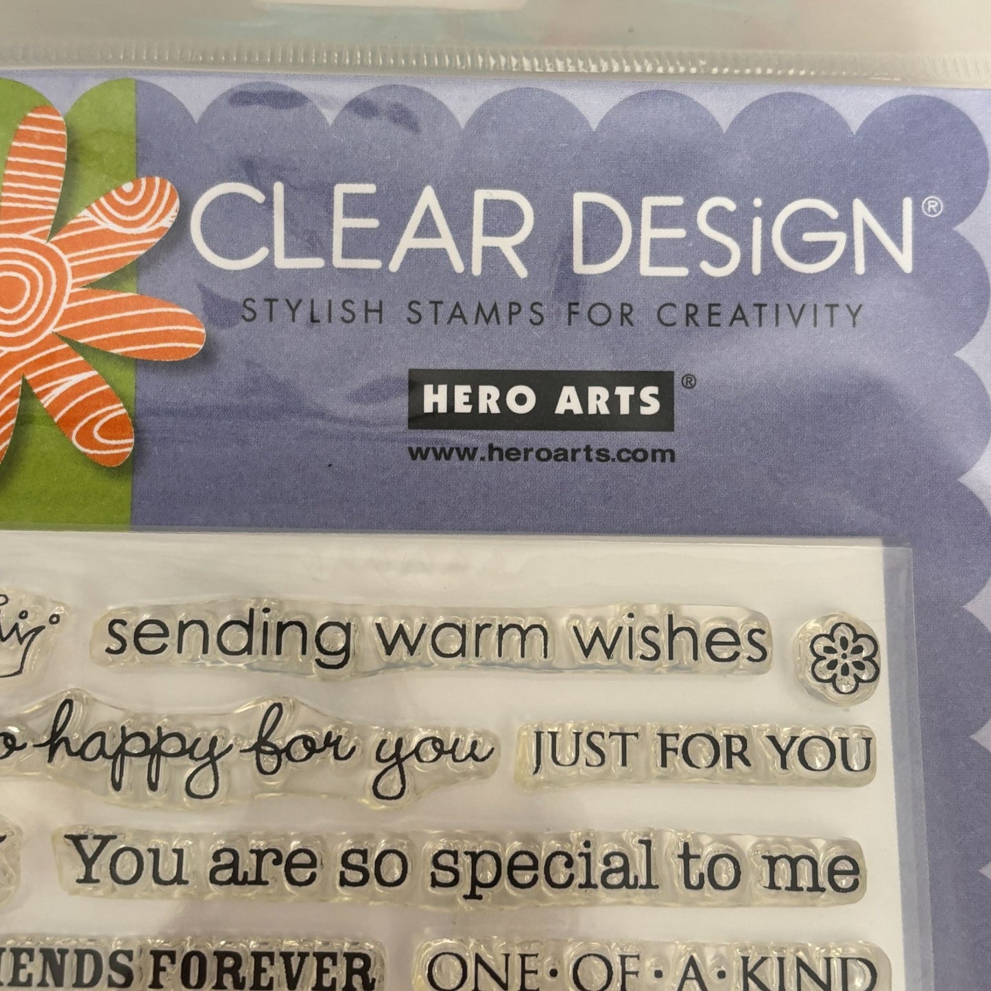 Hero Arts Clear Stamp Set All Occasion Sentiments Words Friendship Get Well 4x6 Anniversary
