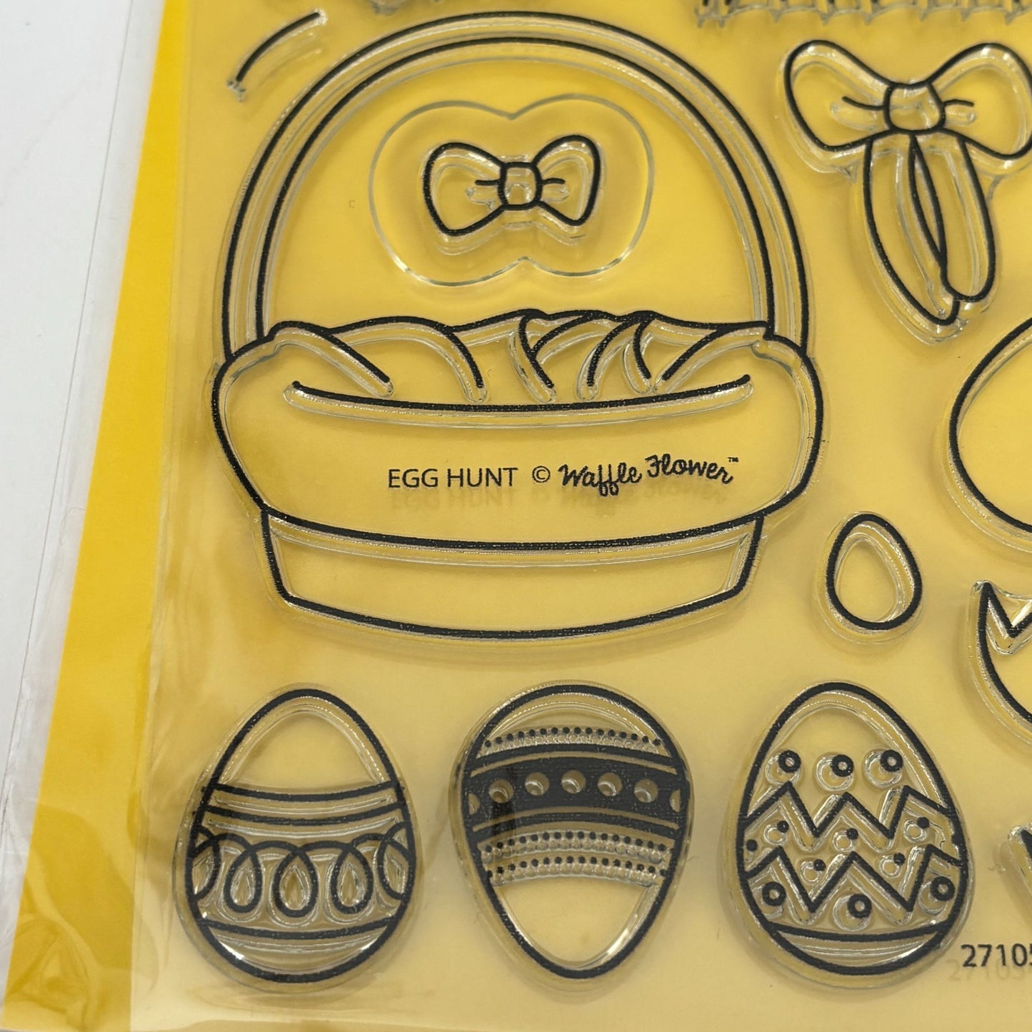 Waffle Flower Clear Stamp and Craft Dies Set Easter Egg Hunt Spring Cardmaking Blessings