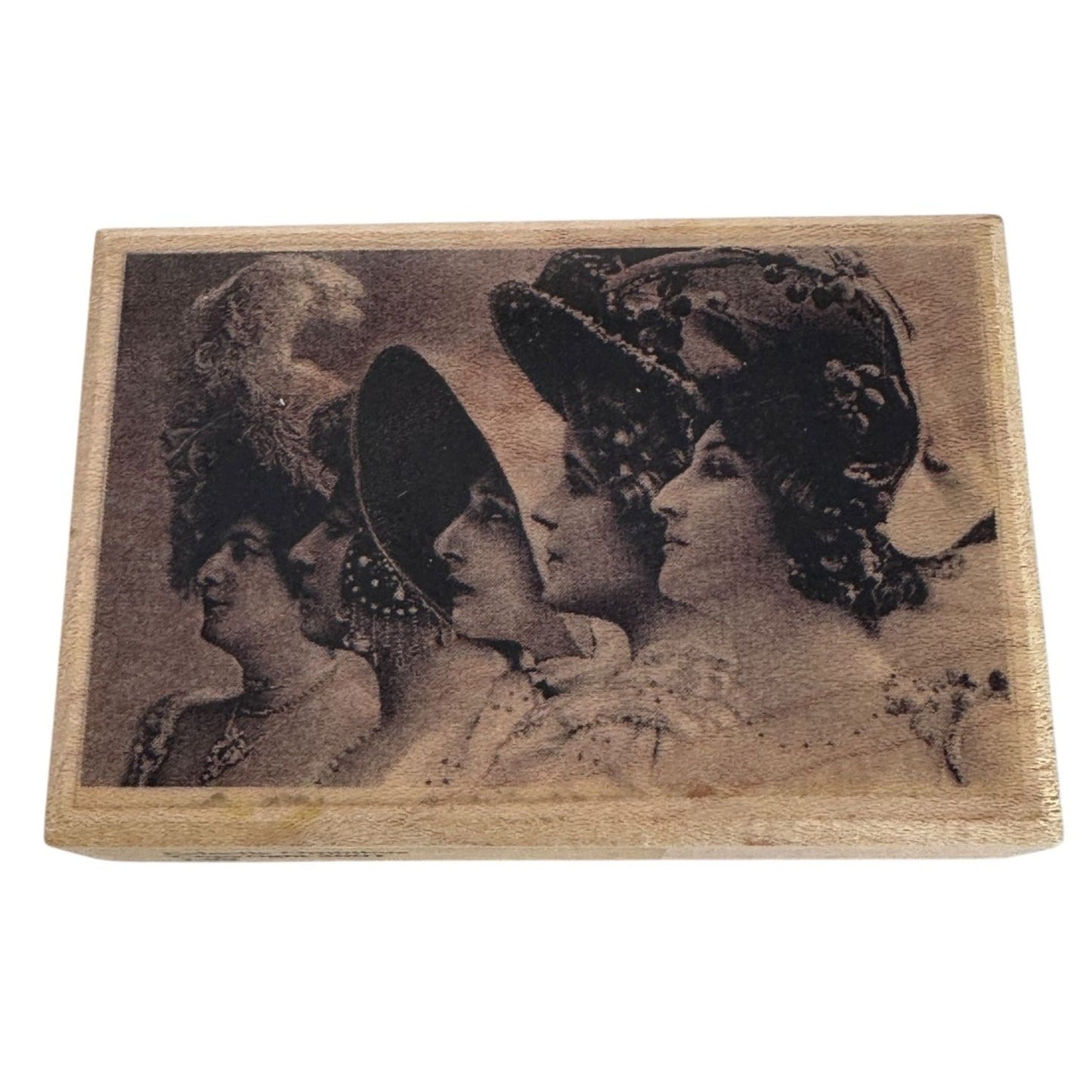 Eclectic Omnibus Rubber Stamp Edwardian Ladies Fancy Hats Artistic Card Making