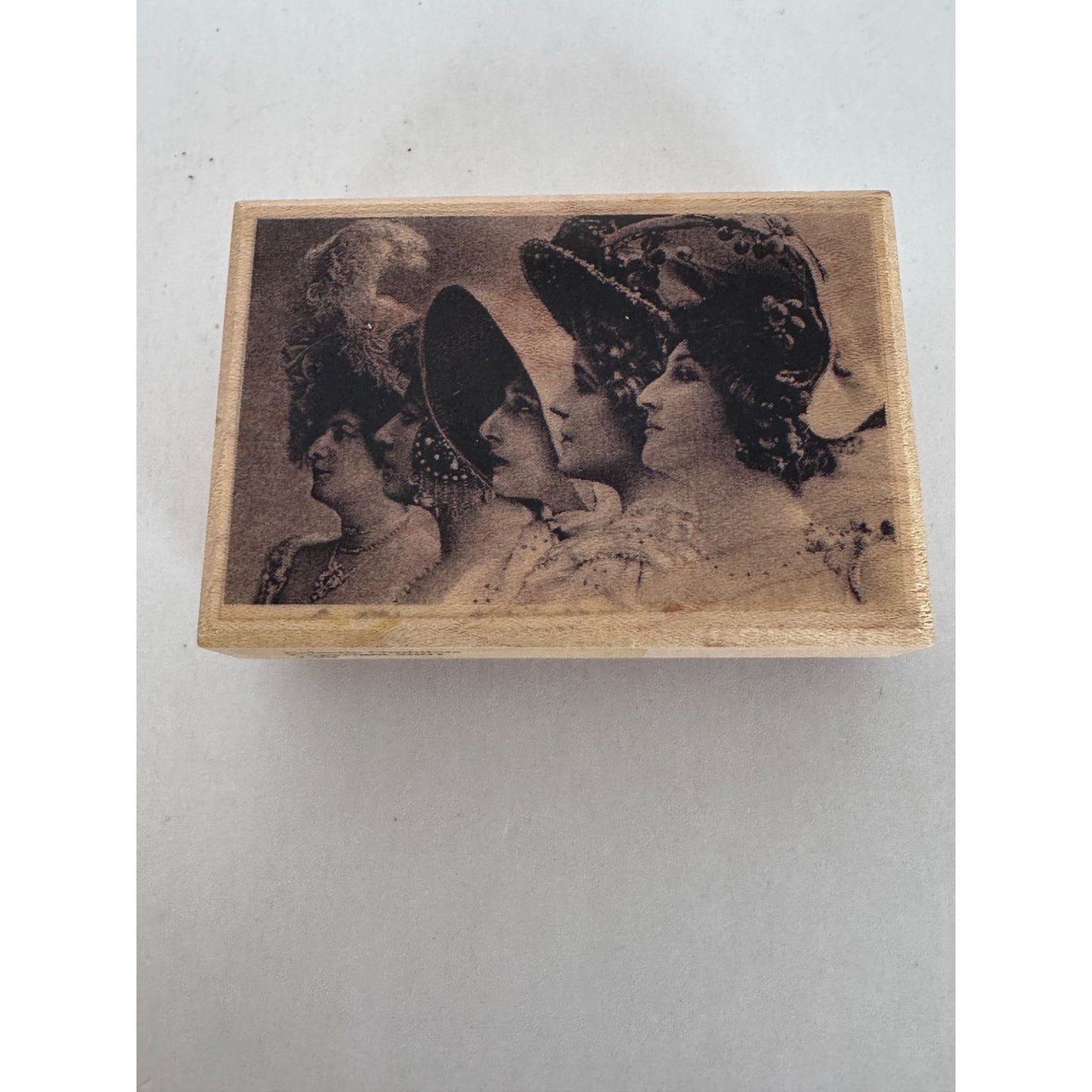 Eclectic Omnibus Rubber Stamp Edwardian Ladies Fancy Hats Artistic Card Making