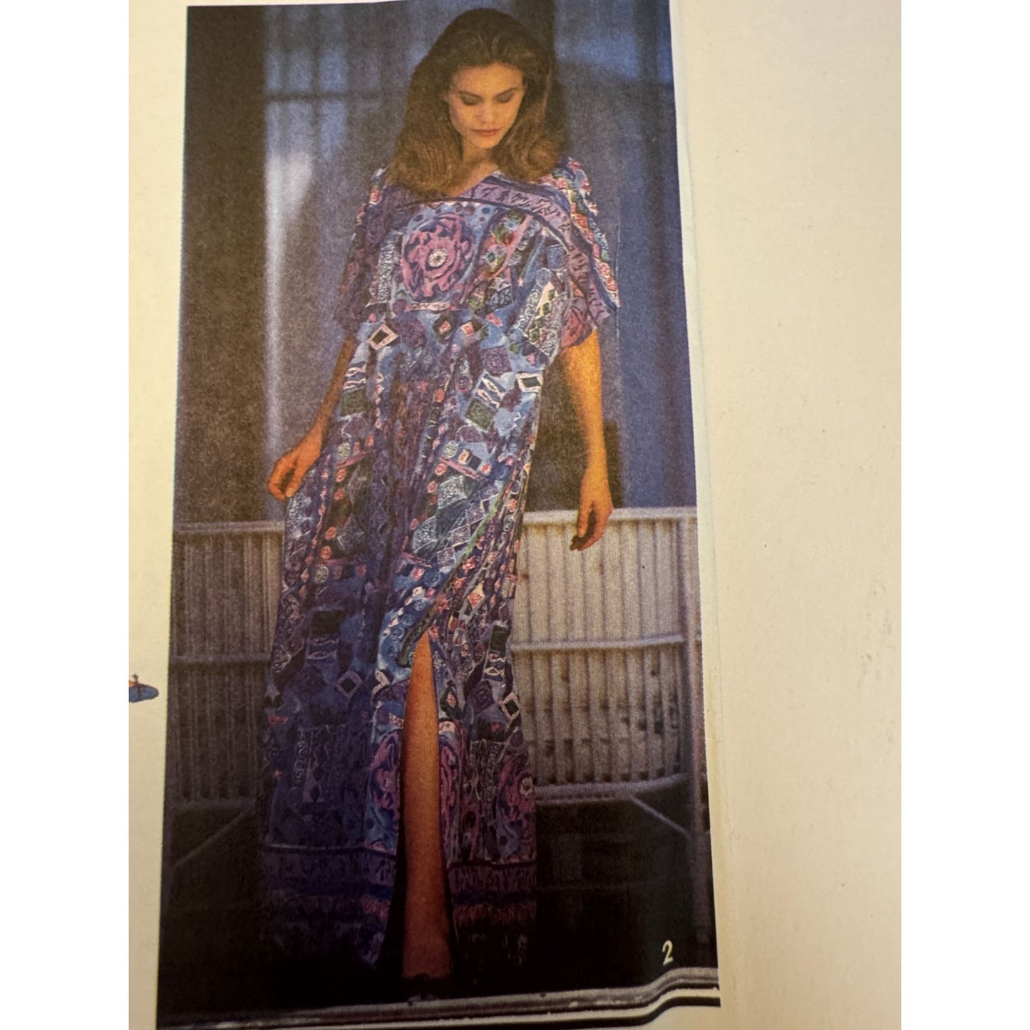 Simplicity Sewing Pattern 8194 Caftan Dress V-Neck Easy 1 Hour L XL 18-24 1990s Uncut