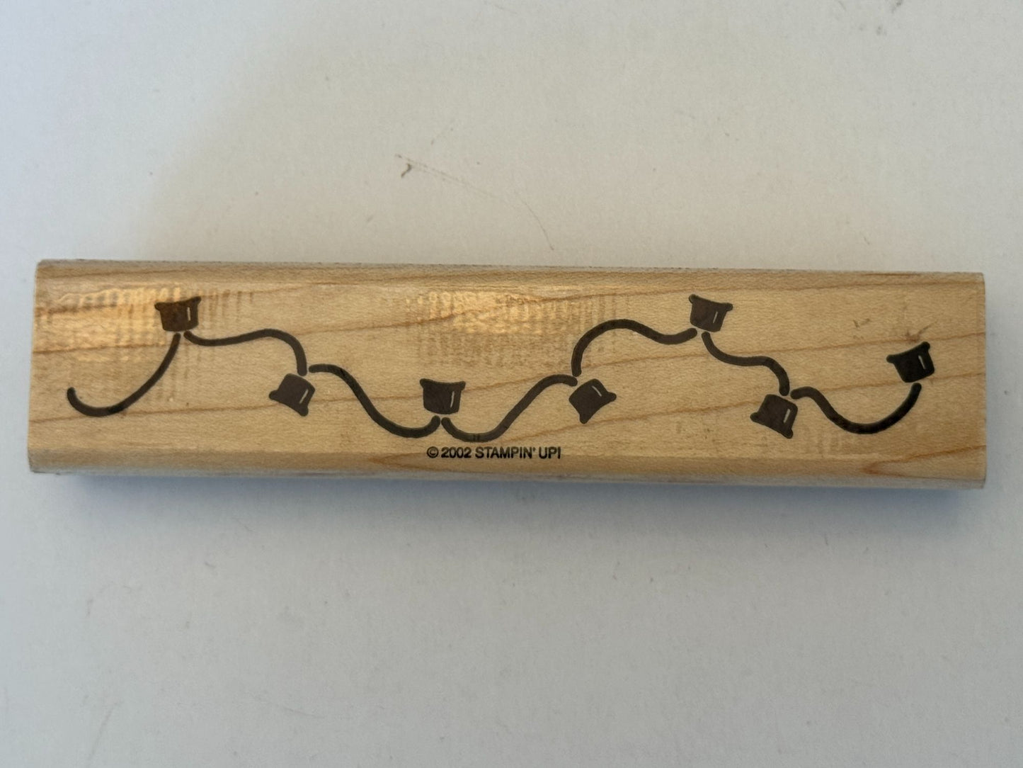 Stampin Up Rubber Stamp Christmas Light Strand Garland Holiday Light Card Making