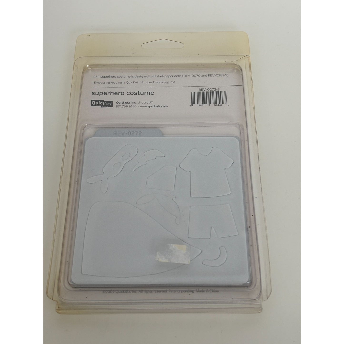 QuicKutz Cutting Die Superhero Costume for Paper Dolls 4x4 inch Card Making Hero