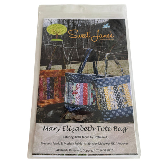 Sweet Janes Quilting Pattern Mary Elizabeth Tote Bag Quilted Travel Vacation