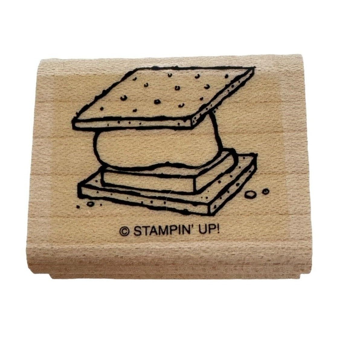 Stampin Up Rubber Stamp Smores Camping Food BBQ Nature Outdoors Card Making