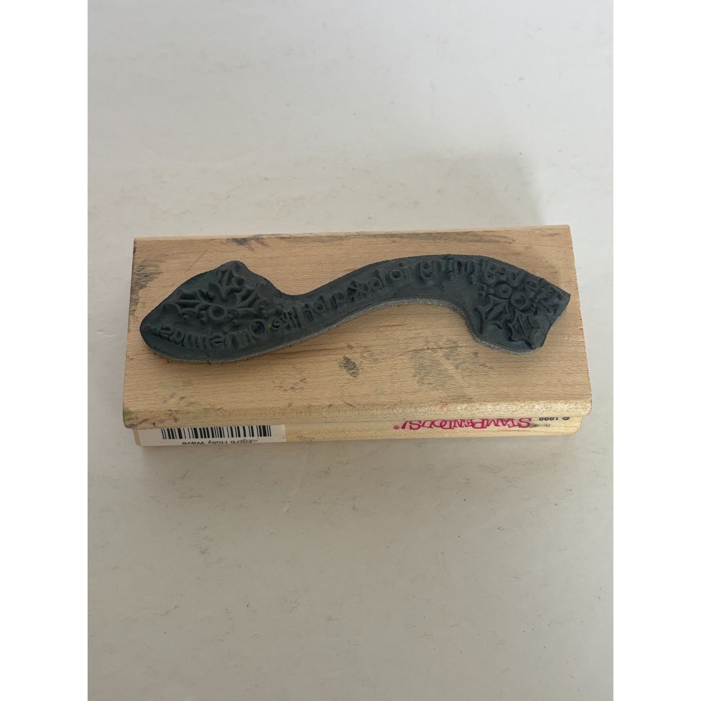 Stampendous Rubber Stamp Holly Wave Its Beginning To Look A Lot Like Christmas