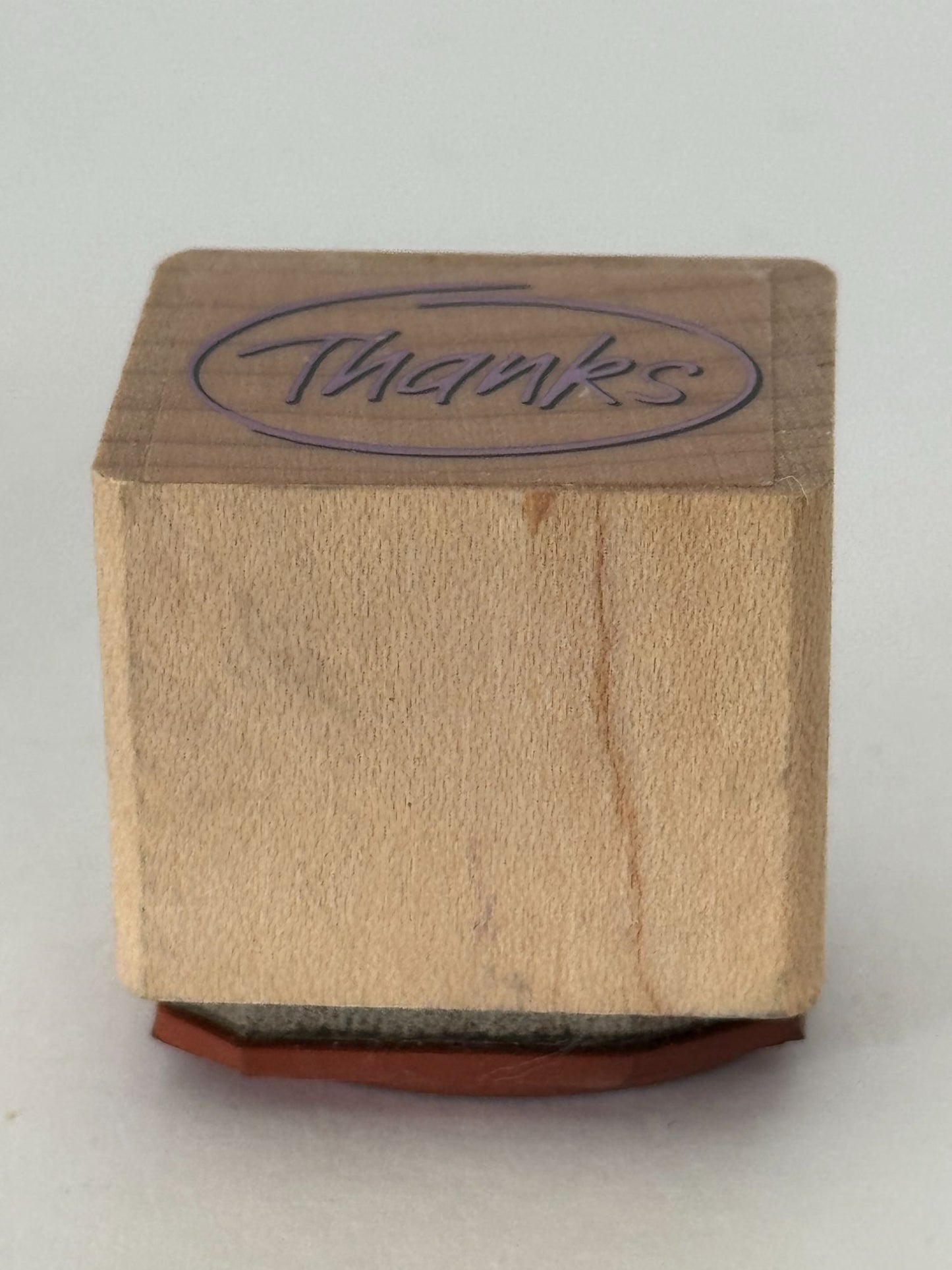Thanks Rubber Stamp Thank You Card Making Words Wood Mounted Craft Circle