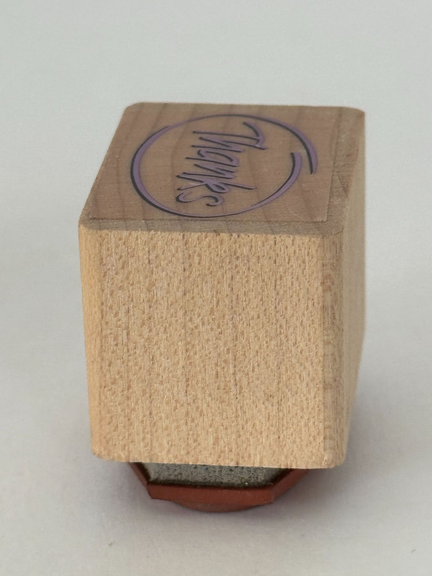 Thanks Rubber Stamp Thank You Card Making Words Wood Mounted Craft Circle