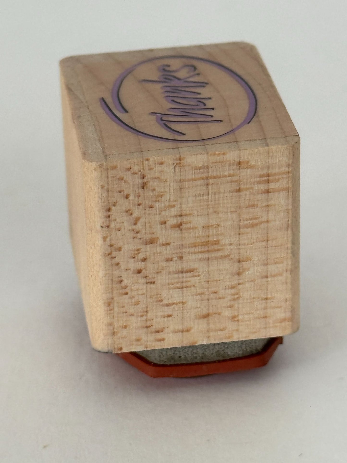 Thanks Rubber Stamp Thank You Card Making Words Wood Mounted Craft Circle