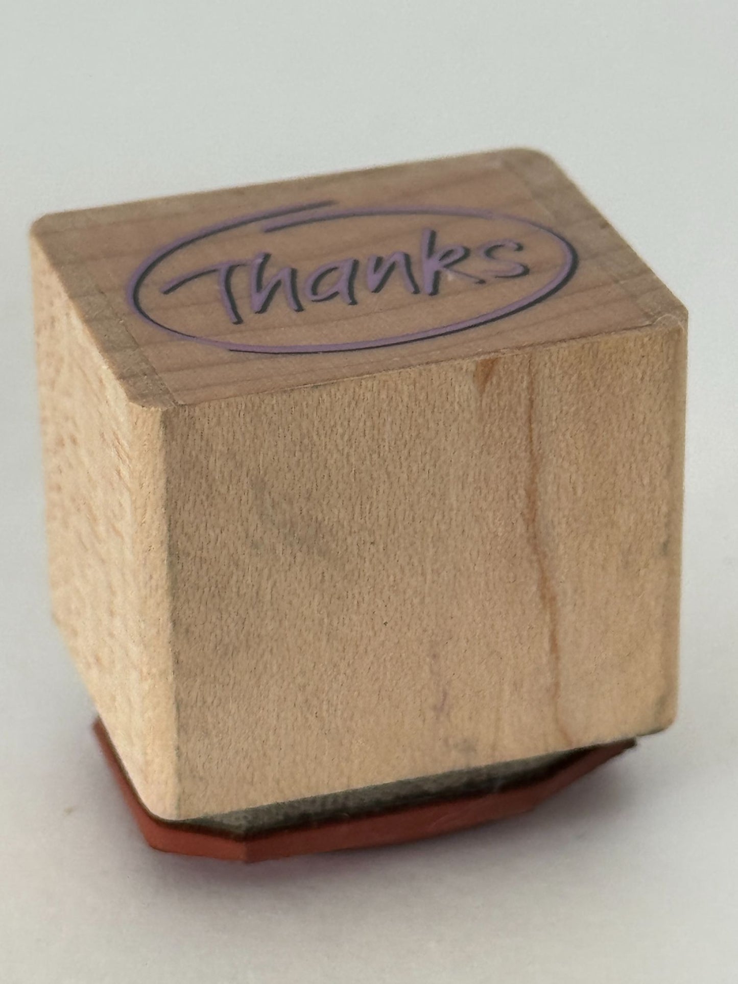 Thanks Rubber Stamp Thank You Card Making Words Wood Mounted Craft Circle