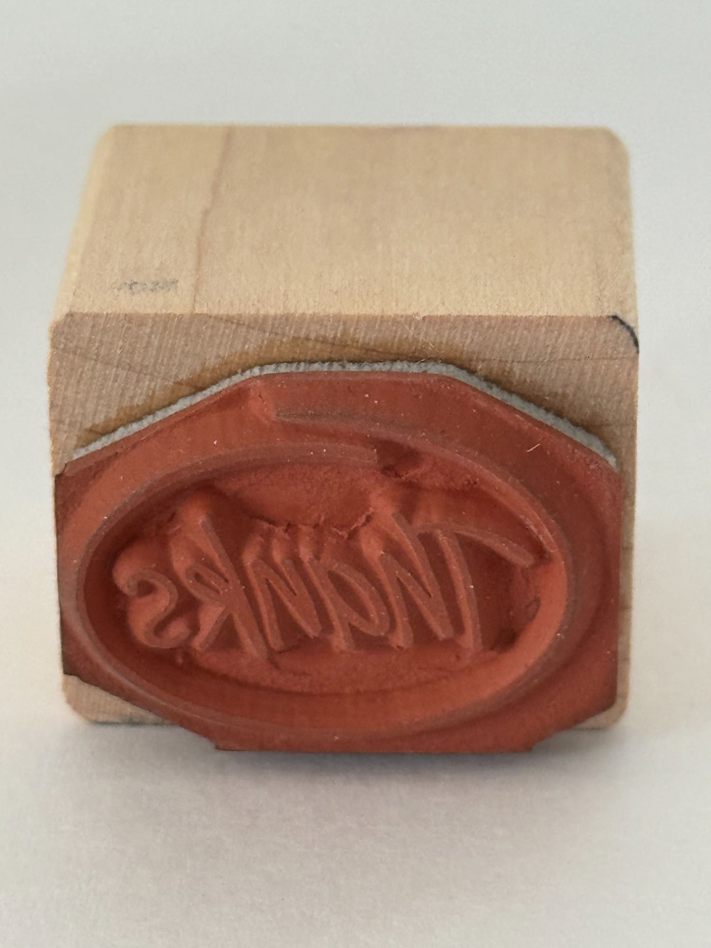 Thanks Rubber Stamp Thank You Card Making Words Wood Mounted Craft Circle