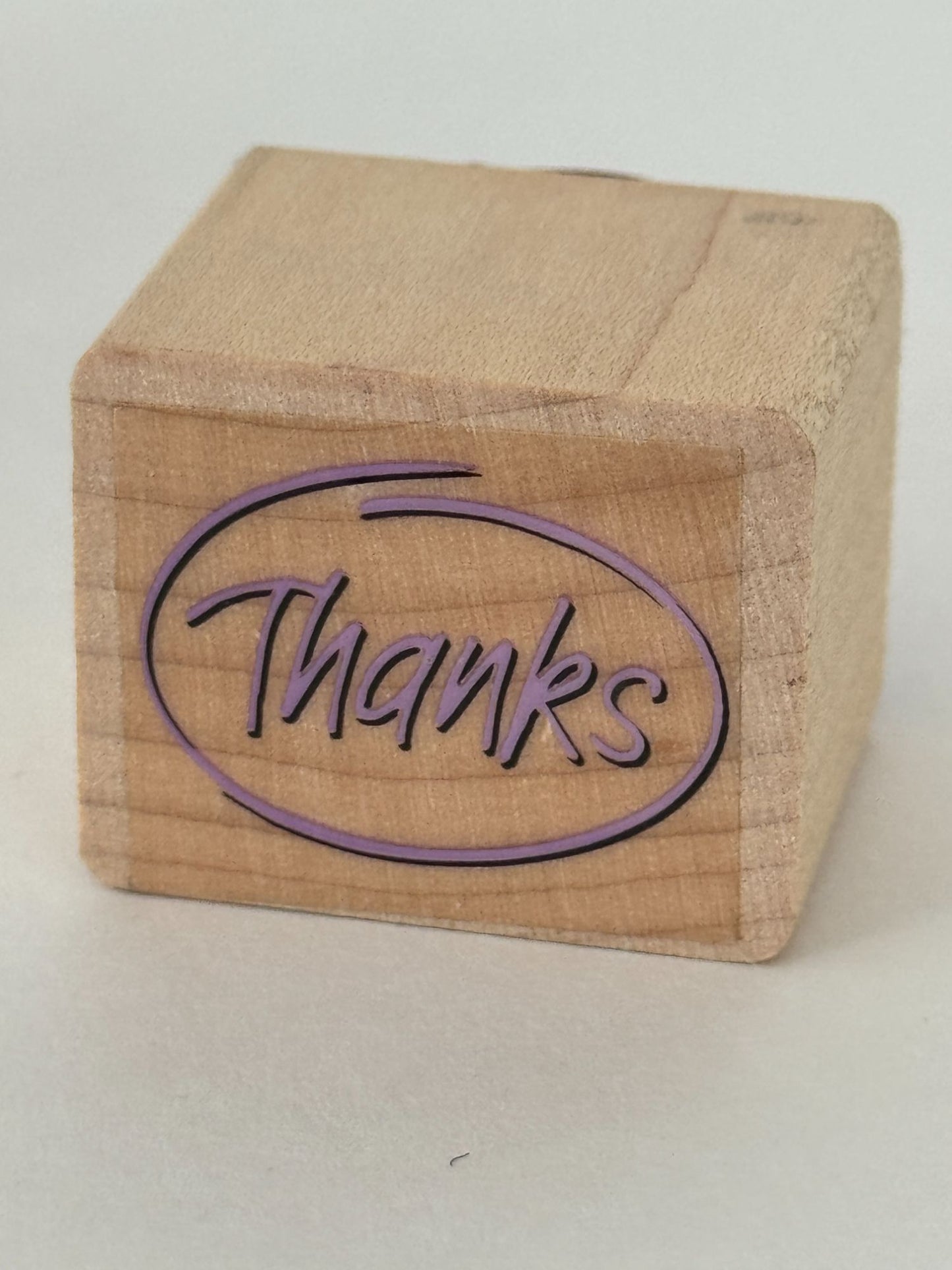 Thanks Rubber Stamp Thank You Card Making Words Wood Mounted Craft Circle