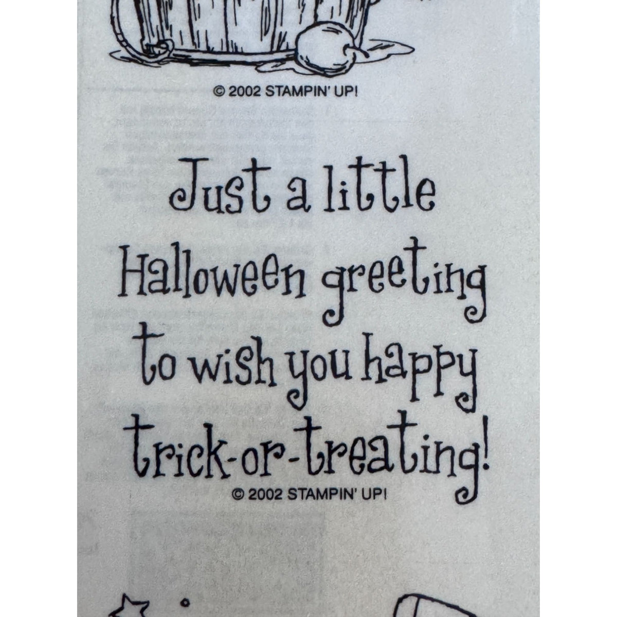 Stampin Up Rubber Stamp Set Halloween Hedgehogs Bobbing for Apples Pumpkin Trick or Treat