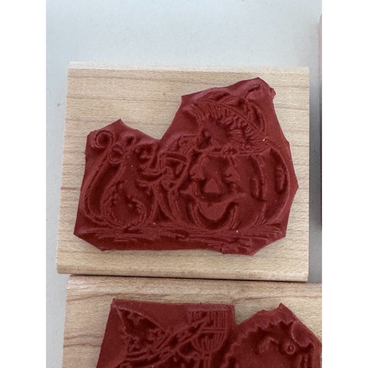 Stampin Up Rubber Stamp Set Halloween Hedgehogs Bobbing for Apples Pumpkin Trick or Treat