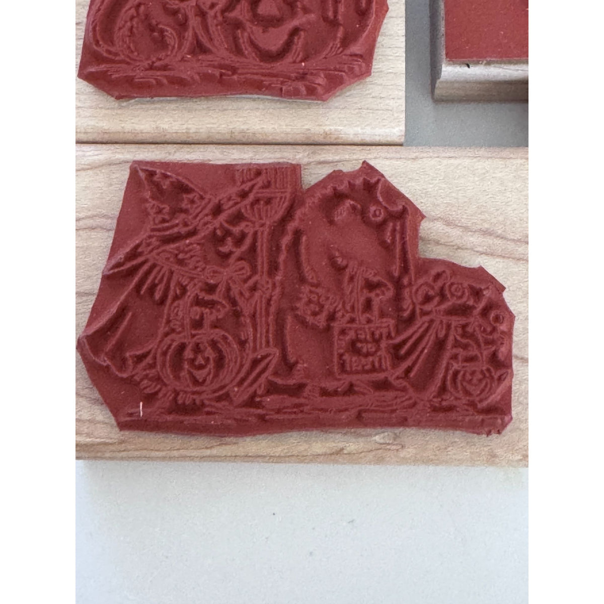 Stampin Up Rubber Stamp Set Halloween Hedgehogs Bobbing for Apples Pumpkin Trick or Treat