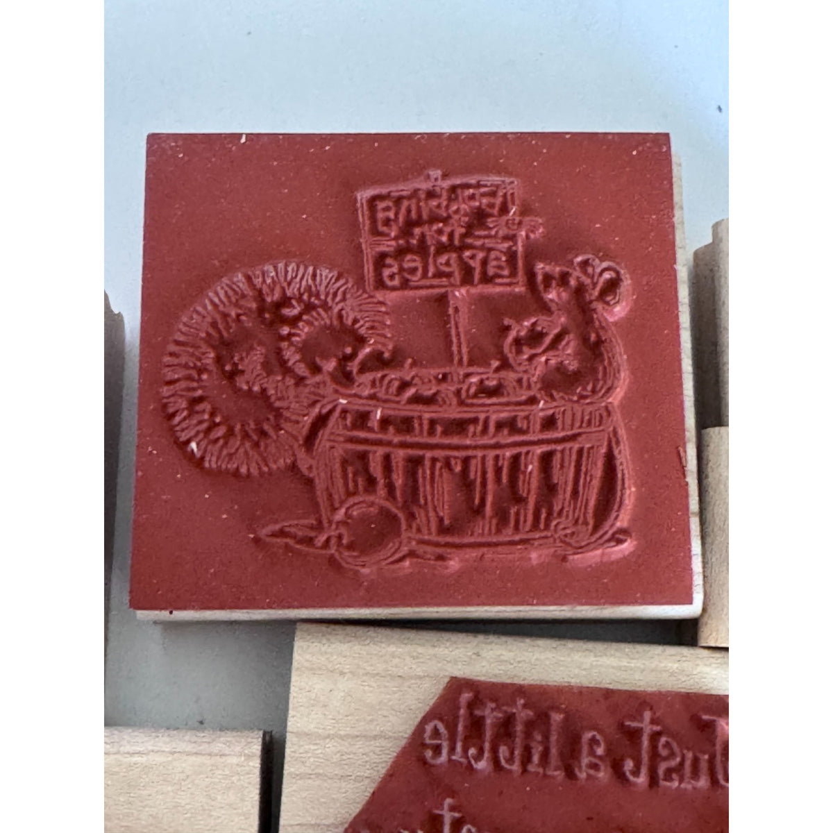 Stampin Up Rubber Stamp Set Halloween Hedgehogs Bobbing for Apples Pumpkin Trick or Treat
