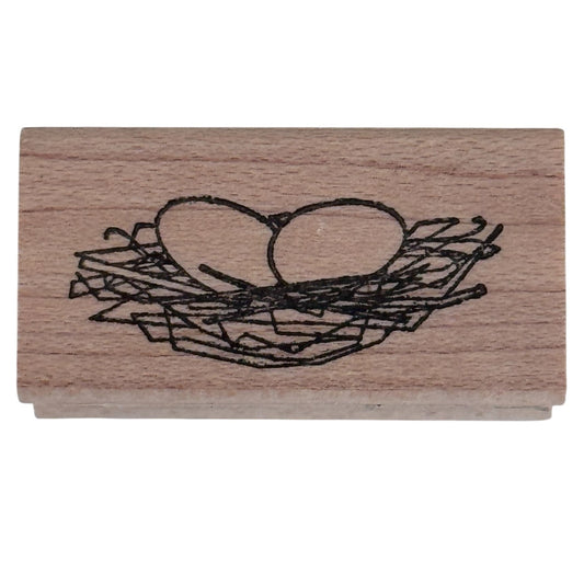 Memory Box Rubber Stamp Bird Egg Nest Eggs Spring Garden Small Easter Cardmaking Woodland
