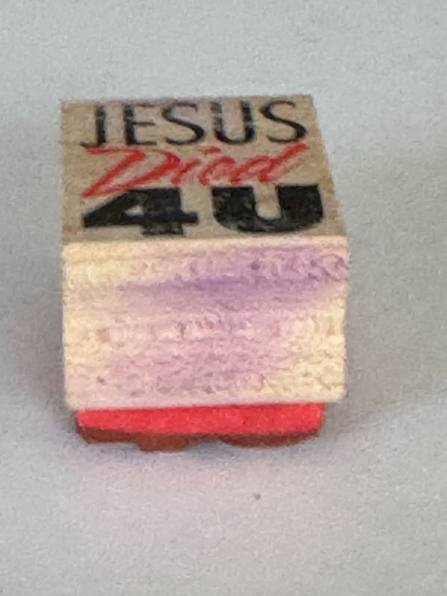 Stampendous Rubber Stamp Jesus Died 4U Christian Religious Card Making Sentiment