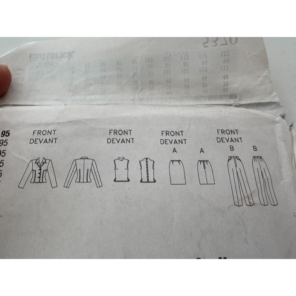 Butterick Sewing Pattern 5370 Misses Work Jacket Top Skirt Pants 12 14 16 Uncut
