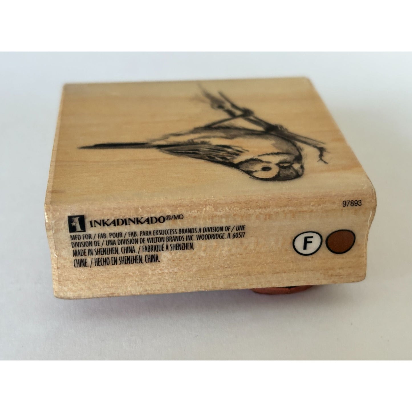 Inkadinkado Bird Rubber Stamp Woodland Animal Tree Branch Nature Wood Mounted Craft