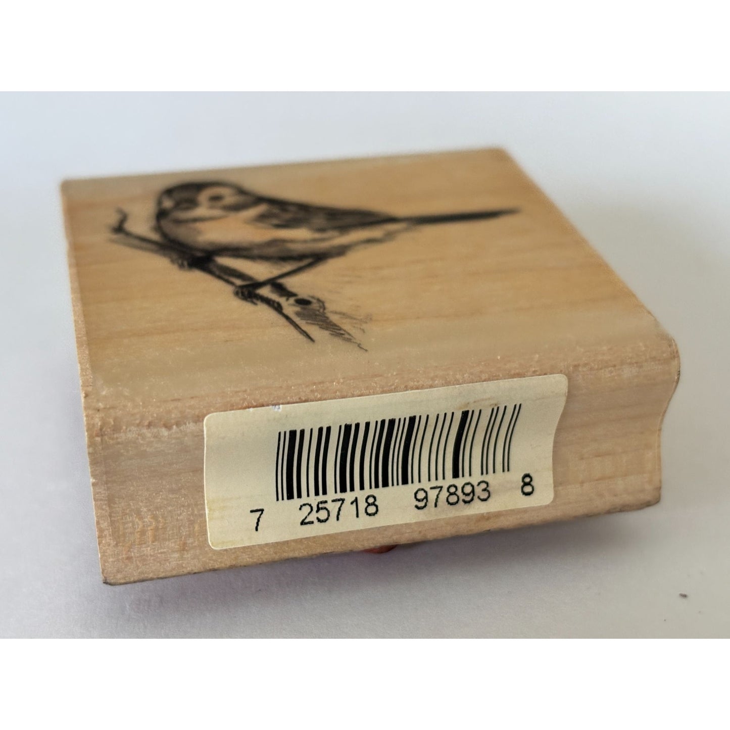 Inkadinkado Bird Rubber Stamp Woodland Animal Tree Branch Nature Wood Mounted Craft