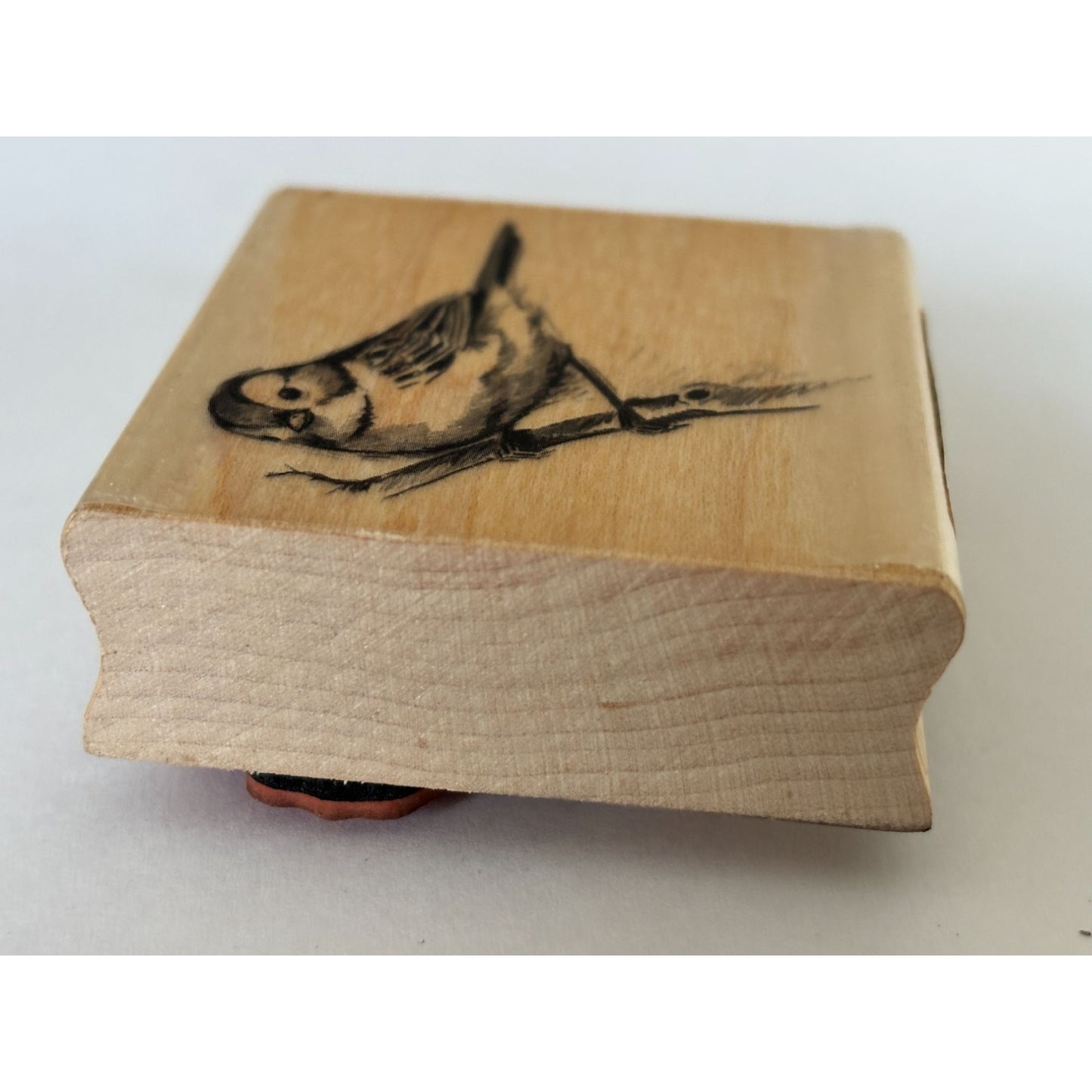 Inkadinkado Bird Rubber Stamp Woodland Animal Tree Branch Nature Wood Mounted Craft