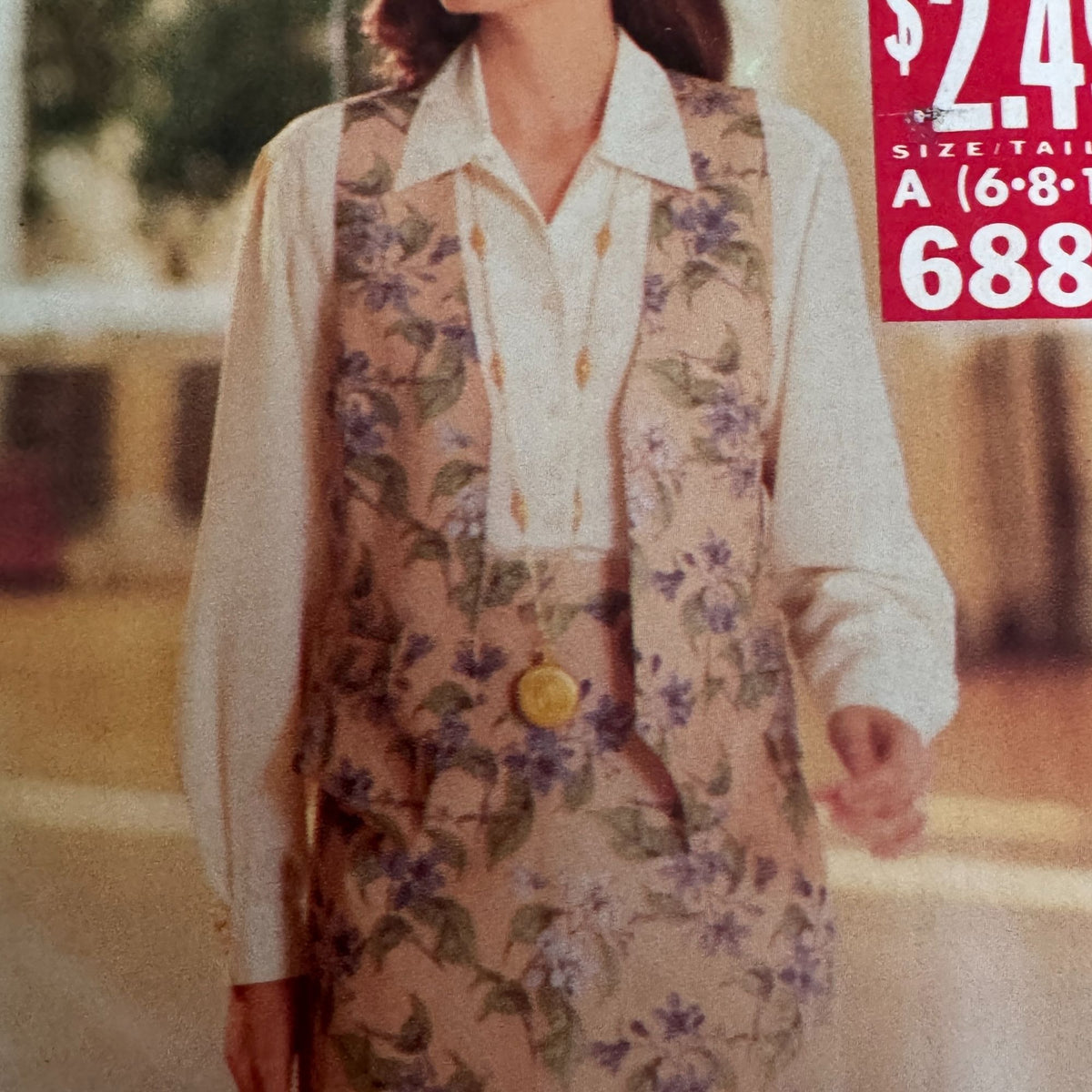 Butterick Sewing Pattern 6887 Vest and Skirt Set Tailored 90s Easy 6-10 Uncut