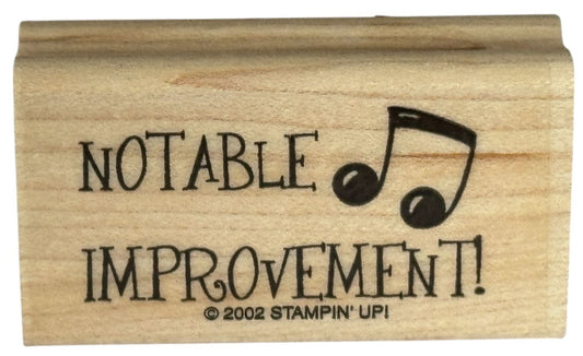 Stampin Up Rubber Stamp Notable Improvement Piano Music Teacher Paper Grading