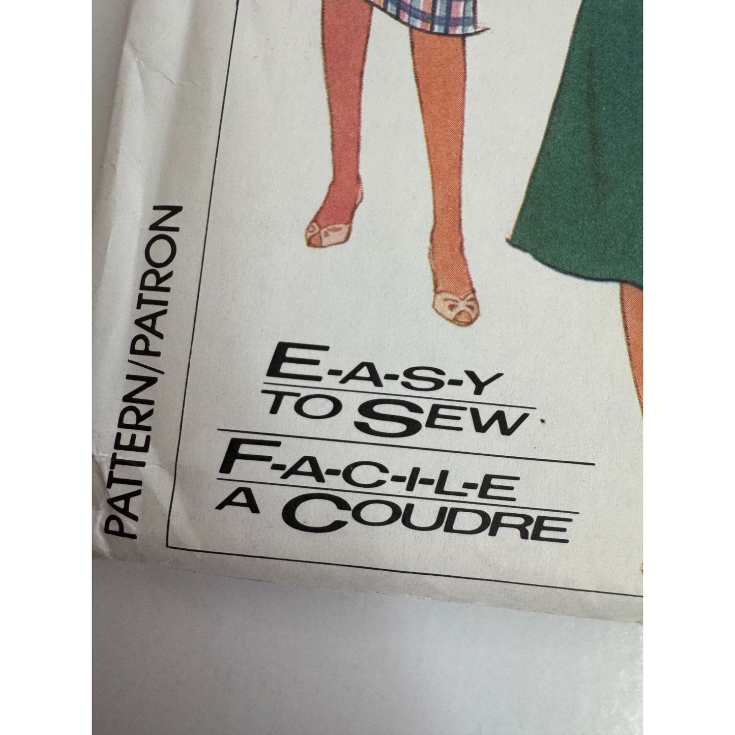 Simplicity Sewing Pattern 7423 Shirtdress Shirt Dress Vest 1980s Size 14 Uncut