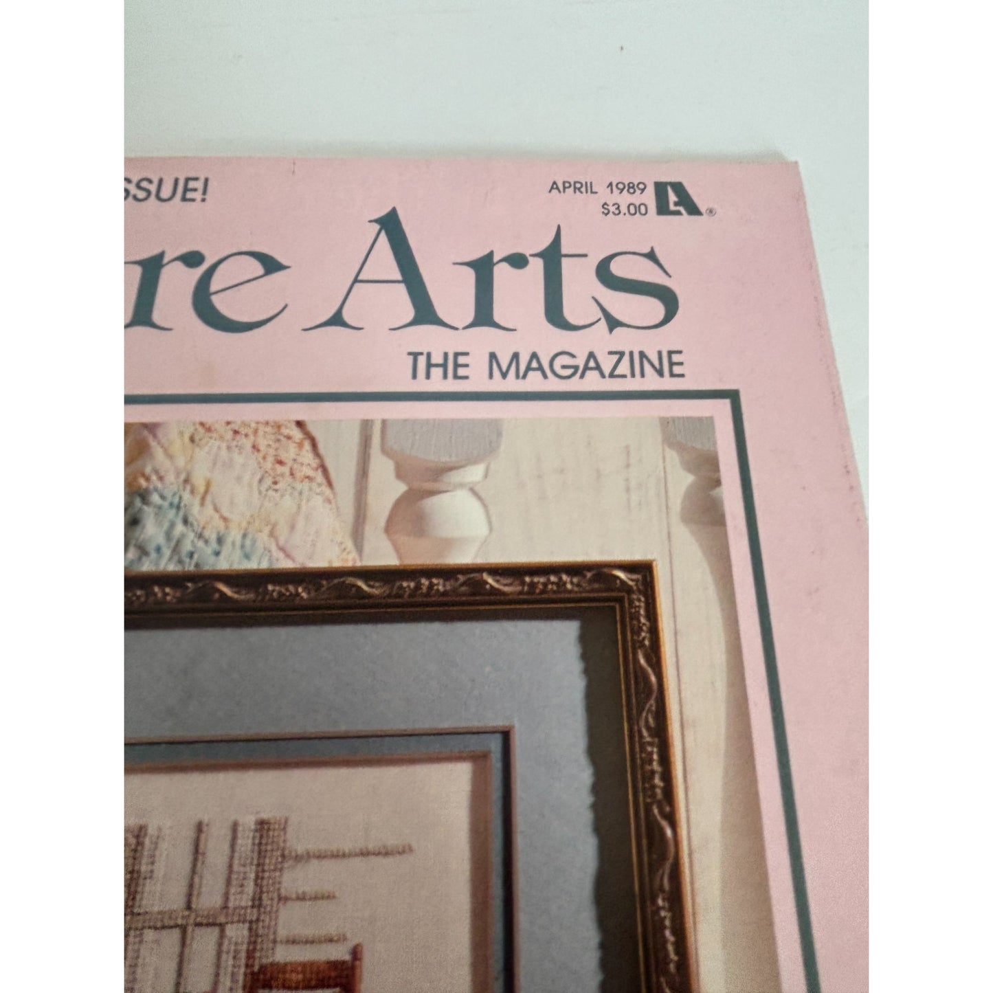 Leisure Arts Magazine April 1989 Cross Stitch Paula Vaughan Fiddler Quilt Maker