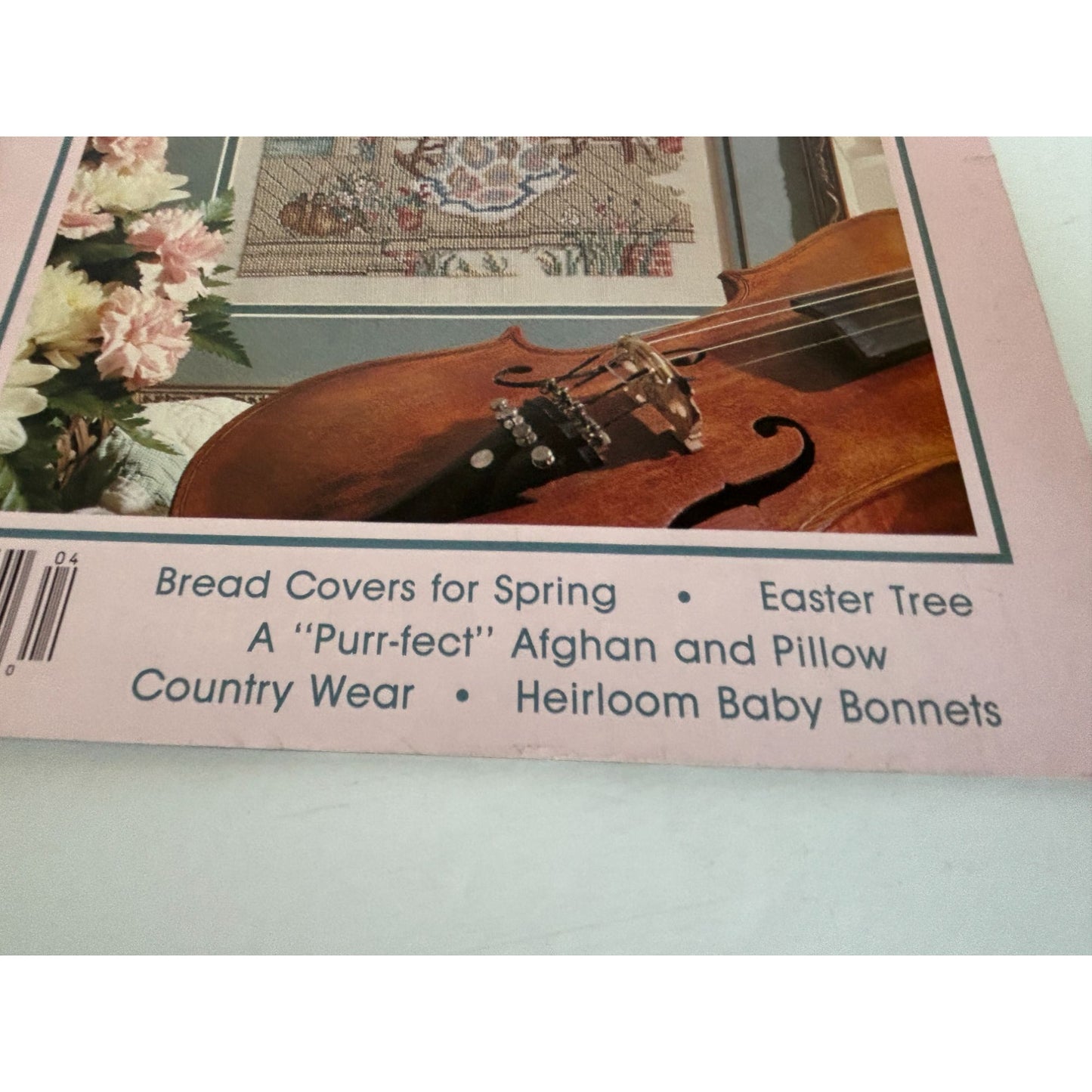 Leisure Arts Magazine April 1989 Cross Stitch Paula Vaughan Fiddler Quilt Maker