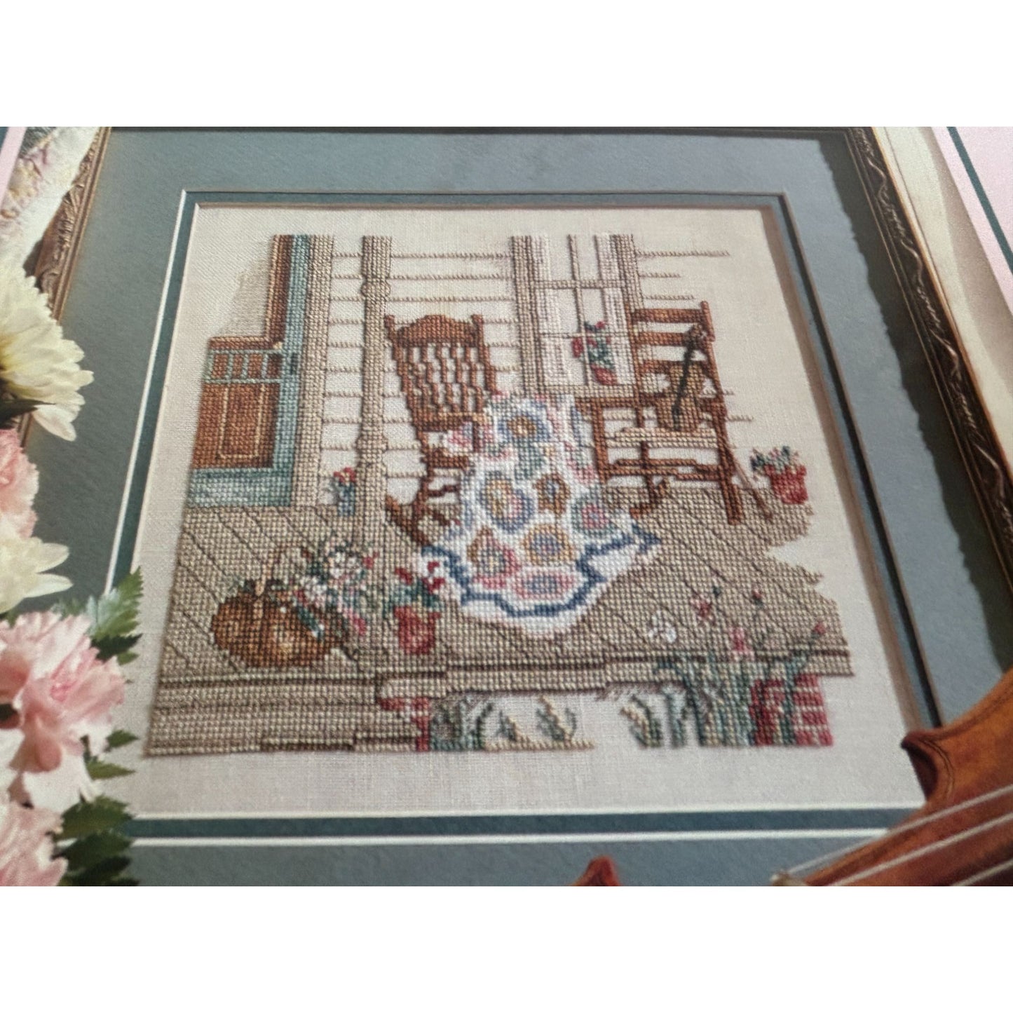 Leisure Arts Magazine April 1989 Cross Stitch Paula Vaughan Fiddler Quilt Maker
