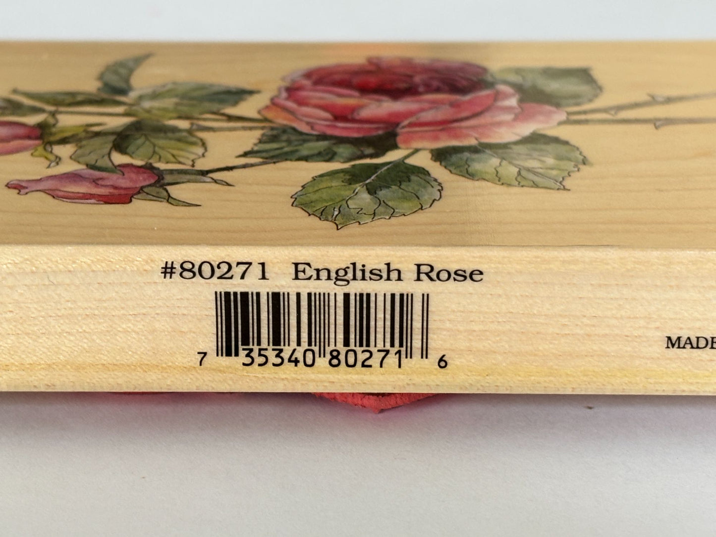 Stamps Happen Rubber Stamp English Rose Long Stem Carolyn Shores Wright Big Wood