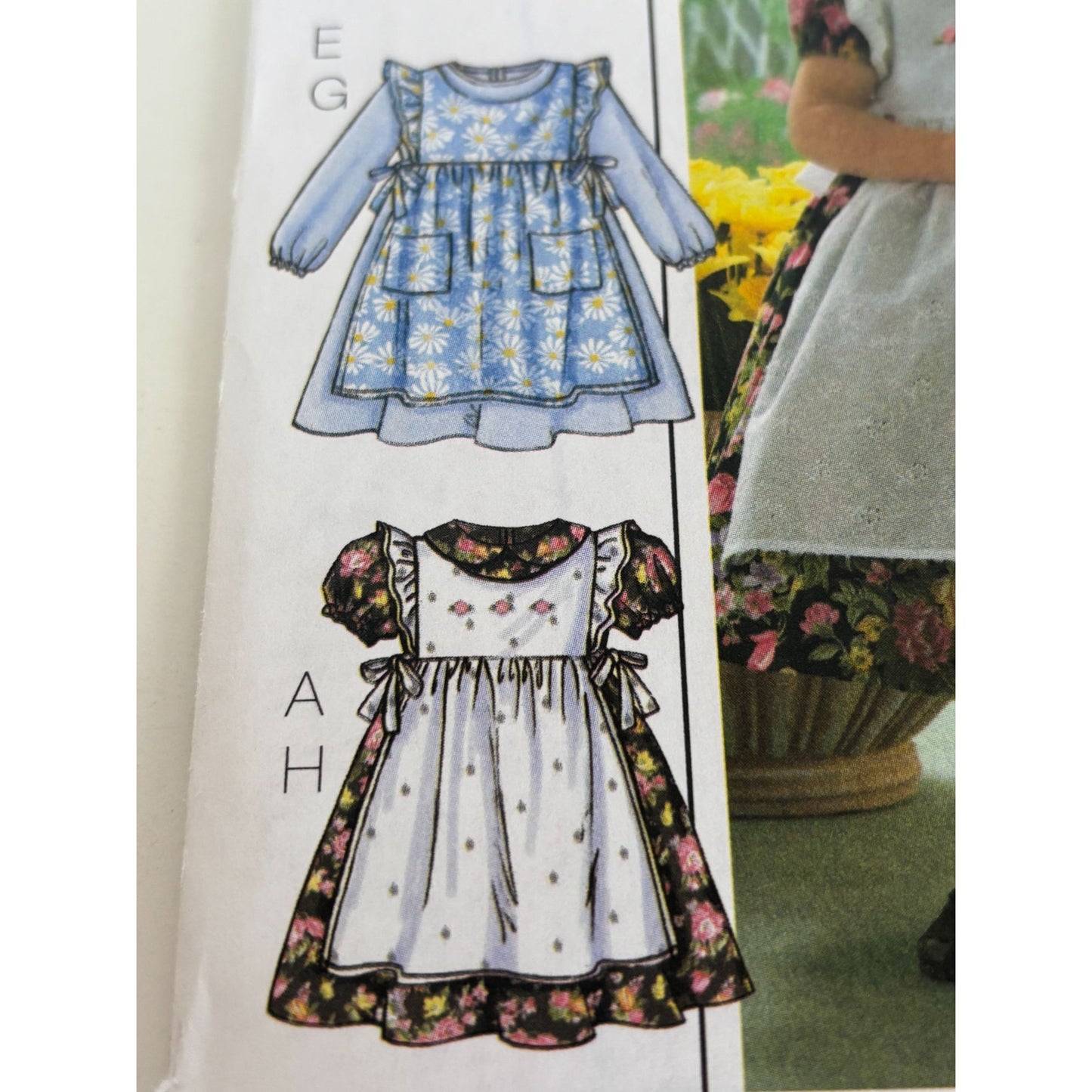 Butterick Sewing Pattern B4054 Toddlers Dress Pinafore Girls Party Spring Uncut