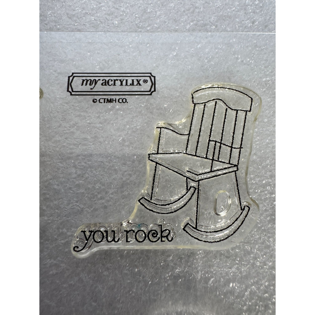 CTMH My Acrylix Acrylic Stamp Set Pun Fun Funny Belated Birthday Turtle Bee Cake