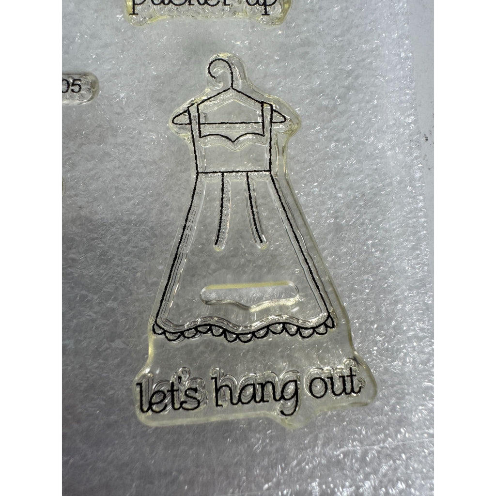 CTMH My Acrylix Acrylic Stamp Set Pun Fun Funny Belated Birthday Turtle Bee Cake