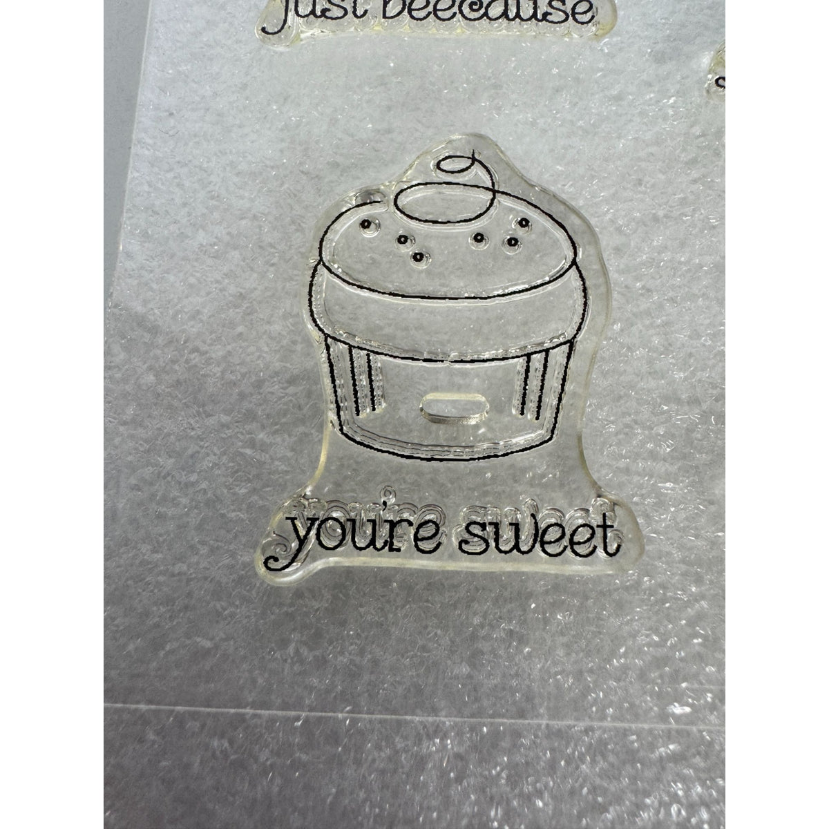 CTMH My Acrylix Acrylic Stamp Set Pun Fun Funny Belated Birthday Turtle Bee Cake