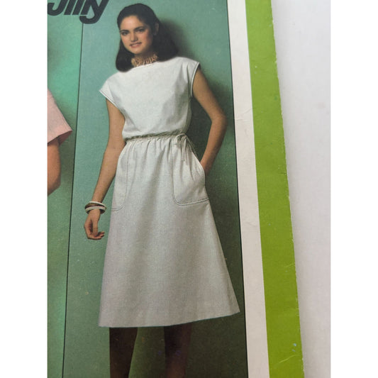 Simplicity Sewing Pattern 8511 Jiffy Dress Bateau Neckline Vintage Size 10 UC