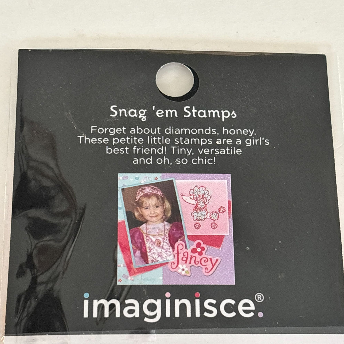 Imaginisce Clear Stamp Born To Shop Perfectly Posh Friendship Cardmaking Words Funny Shopper Sentiment