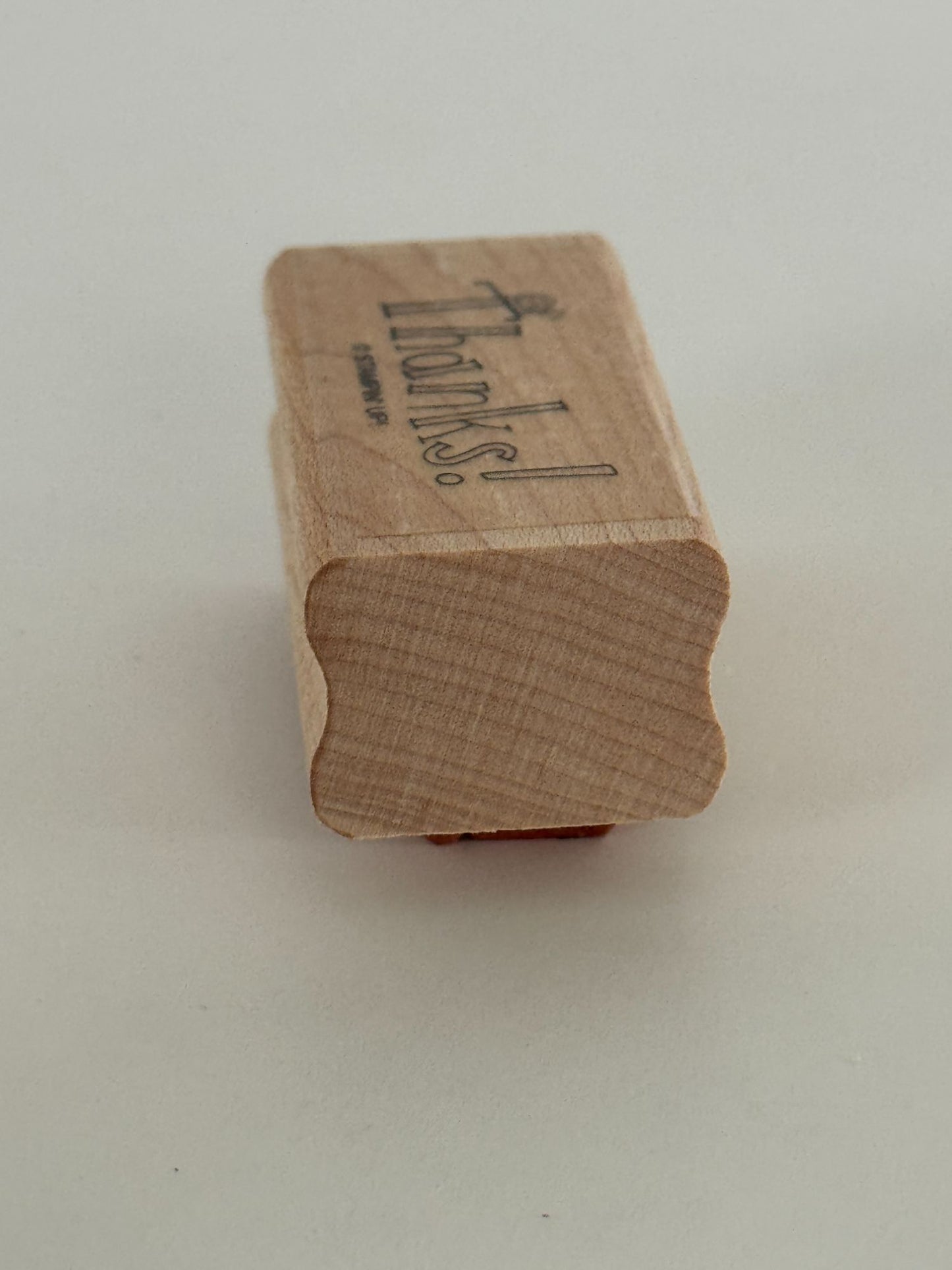 Stampin Up Rubber Stamp Ladybug Thanks Thank You Card Making Word Wood Mounted